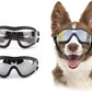 Pack of 2 Dog Goggles Dog Sunglasses for Medium to Large Breed Anti-UV Eye Protection with Adjustable Straps- Silver & Transparent
