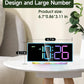 Cadmos Loud Alarm Clock for Heavy Sleepers Adults,Kids,Teens,Digital Desk Clock with USB Port,Large Numbers,7 Color Night Light,Modern Electronic Plug in Simple Clock for Bedroom(Blue+Dynamic)