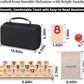 Upgraded Rummy Cube Game Set 4 Players with 4 Wooden Holders and 108 Rummy Melamine Tiles, Travel Family Board Game for Adults and Kids