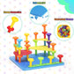 Ggiibro Peg Board Toy set 101Pcs DIY Building Stacking Toys for Kids 3-6 Years Old,STEM Educational Kids Toy for Brain Development,Montessori Sensory Toys,Plastic Lacing String Game