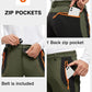 TBMPOY Men's Snow Ski Hiking Pants Waterproof Winter Fleece Lined Pants Camping Skiing Ice Fishing Pants with Belt