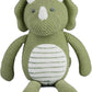 100% Organic Cotton Baby Stuffed Animals | 7.1" Green Dinosaur Plush for Newborn