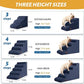 4-Step Dog Stairs and Ramp for Beds or Couches,Non-Slip Sturdy Pet Steps for Small Dogs and Cats,17.4" H,Blue