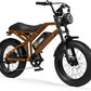Qlife Electric Bike for Adults-1500W Peak Motor 20" Fat Tires 28MPH(Unlock to 35MPH) EBike Moped, 624-1248Wh Removable Battery Bicycle, with Dual Suspension & Brakes Motorcycle, 7-Speed,Spark