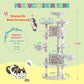 SHA CERLIN 73in Fan-Shaped Corner Cat Tower for Save Space/Multi-Level Tall Tree for Indoor Kitties/Condo with Baskets/Cozy Perches/Sisal Scratching Posts/Pet Activity House/White & Black Spot