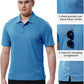 TBMPOY Men's Polo Shirts with Pocket Short Sleeve Quick Dry Casual Sports Outdoor Golf Shirt
