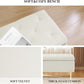 Velvet Storage Bench Ottoman,Versatile Seating with Hidden Storage,End of Bed Bench,Tufted Bench for Bedroom,Living Room,Entryway,Ivory