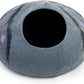 Woolygon Premium Felt Cat Cave Bed – Wool Kitty Beds Handcrafted Kitten Caves Bed for Indoor Cats - Made from 100% Eco-Friendly Merino Wool, Foldable Cat Hidewawy Covered Cat Houses (Enchanted Tree)