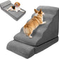 Dog Stairs & Steps for High Beds 30 Inches Tall, LitaiL 6 Steps Pet Stairs/Steps for Beds 24-30inch High for Small Large Dogs, Non-Slip Dog Ramps/Ladder for Old Dogs/Cats