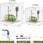 2 Gallon Glass Betta Fish Tank，Small Fish Tank with Filter and Light,Self-Cleaning Fish Tank.