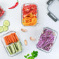 M MCIRCO [5-Packs, 36 Oz Glass Meal Prep Containers with Snap Locking Lids Glass Food Containers,Airtight Lunch Container,Microwave, Oven, Freezer and Dishwasher (4.5 Cup)