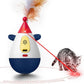 Laser Cat Toys for Indoor Cats, Automatic Interactive Cat Toy, Rechargeable 360° Auto-Spin Self-Balancing Laser Pointer with Catnip Hole & Feather, 3-Speed Random Trajectories for Bored Cats