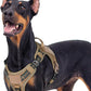 rabbitgoo Dog Harness for Large Dogs No Pull, Tactical Service Pet Vest with Molle and Control Handle, Adjustable and Reflective Military Harness for Easy Walking and Training, Brown, XL