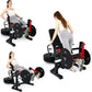 3 in 1 Leg Extension & Curl Machine, Separation Single Leg Extension, Stand Leg Curl, Leg Workout, Adjustable Bench, Plate Storage Rod, Compatible with 1'' & 2'' Weight Plates