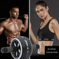 AB Wheel Roller, Exercise Abdominal Wheel Fitness for Gym & Home, Work-out Strength-Training Equipment with Knee Pad