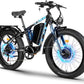 60V 26Ah Electric Bike for Adults 5000W, 60V Battery Ebike, 26"X4"Fat Tire Long Range Mountain Bike Full Suspension, Hydraulic Brake Electric Bicycle