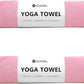 Eunzel 2 Pack Hot Yoga Towel with Grip Dot, Non Slip Yoga Mat Towe Sweat Absorbent Towel for Hot Yoga,Bikram, Pilates and Fitness 72" x 24", Pink