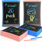 TEKFUN 20 Pack LCD Writing Tablet with Stylus, 8.5in Erasable Doodle Board Mess Free Drawing Pad for Kids, Car Trip Educational Toys Birthday Christmas Gift for 3 4 5 6 7 Girls Boys