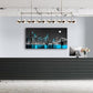 Jiuqinghua Wall Art Decor Canvas Print Picture 1 Panel Black White and Blue New York Brooklyn Bridge Cityscape Night Building Painting for Kitchen Office Home Decor Framed Ready to Hang 20x40inch