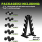 Hex Dumbbell Sets with Rack, 60-550 lb Rubber Encased Exercise & Fitness Dumbbells Set with Rack Option, Hand Weight for Strength Training, Weight Dumbbells