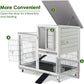 Rabbit Hutch Indoor Bunny Cage Outdoor House with Urine Guards and 2 Trays for Small Animals Guinea Pigs