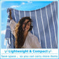 Oversized Turkish Beach Towel Blanket XXL Cotton Sandproof Towels Boho Woven Extra Large Big Sand Free Giant Throw Thick Blankets Huge Quilt XL Picnic Camping Necessities Cloud For Adult Gifts Blue