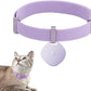 Safety Cat Collar Pro and Tag Set - U.S. IDA Gold Award, Elastic Release Cat Collar Charm Tag, Non Breakaway Cat Collar Adjustable with Charm for Kitten Small Large Cats (Monet Purple, M)