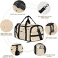 Pet Carrier Bag, Foldable Cat Bag Airline Approved, Soft-Sided Cat Travel Bag, Washable Dog Carrier Privacy Protection for Home Outdoor Travel(S, Grey)