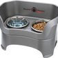 Neater Pet Brands Neater Feeder Deluxe Mess Proof Dog Bowls Elevated for Large Dogs Over 40 lbs, Made in USA, No Spill Raised Dog Food Bowl Stand Feeding Station, Food and Water Bowl Set, Grey