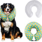 CuteBone Inflatable Dog Cone with Removable Soft Fleece Covers for Small/Medium/Large Dogs and Cats Neck Donut Collar After Surgery GWB04L