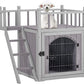 Aivituvin Dog House Feral Cat House Outdoor and Indoor,Pet Houses with Stairs,2 Storys