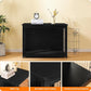 DWANTON Dog Crate Furniture with Cushion, Wooden Kennel Table with Double Doors, Indoor Dog House, Large Size, 38.5" L, Black