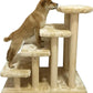 Cowboy Wooden pet Stairs 4-Step pet Ladder cat Dog Easy Stairs with Detachable Carpet for high Bed and Couch (Gray)