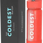 Coldest Insulated Water Bottle with Straw Lid - Stainless Steel Metal Insulated Bottle for Men & Women (Mars Red Glitter, 18 oz)
