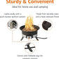 Amazon Basics Portable Propane Fire Pit, 19 inch Round Gas for Patio, 55,000 BTU Carry Strap