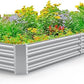 Land Guard 12×4×1ft Galvanized Raised Garden Bed Kit for Vegetables, Galvanized Super Large Metal Planter Raised Garden Boxes Outdoor(359 Gallon Capacity)…