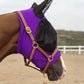 Horse Fly Mask Super Comfort Horse Fly Mask Elasticity Fly Mask with Ears We Only Make Products That Horses Like… (Dk Purple, M)