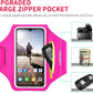 Running Armband with Earphone Bag Cell Phone Armband for iPhone 16 15 Pro 14 Plus 13 11 XR XS, Galaxy S24/S10 Water Resistant Sports Phone Holder Case & Zipper Slot Car Key Holder for 6.7 inch Phone