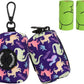 Attachment,Waste Bag Dispenser Zippered Pouch, Fits Any Leash, Includes Free Roll of Dog Bags, Poop Bag Dispenser - 2 Packs, Little Dinosaurs