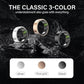 Smart Ring Health Tracker, Fitness Sleep and Heart Rate Monitor Smart Ring, Waterproof Bluetooth Fitness Tracker Ring IPX68 Waterproof (Silver, 9)