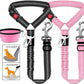 3 Piece Set Dog Seat Belt Retractable Dog Car Seatbelts Adjustable Pet Seat Belt for Vehicle Headrest Restraint Adjustable Heavy Duty & Elastic & Durable Car Harness for Dogs