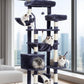 Cat Tree, Cat Tower for Large Cats with 2 Big Platforms, 2 Baskets, condo and Toys, 63" Cat Scratching Posts for Indoor Cats, Smoky Gray GCT020G