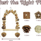 Nut Perch Stand with Interchangeable Materials – Natural, Safe Bird Playset for Beak Exercise & Mental Stimulation