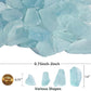 Sea Glass Block - 1LB Turquoise Frosted Sea Glass - Vase Filler and Aquarium Ornament, DIY Craft Supplies for Art, Sea Glass Decor, Beach Weddings, and Home Decor