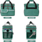 BAGLHER Dog Travel Bag for Supplies - Double-Layer Airline Approved Weekend Pet Travel Organizer Set for Dog and Cat Tote with 2 Pet Food Containers and 2 Collapsible Silicone Bowls Green