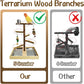 Tfwadmx Bird Perch Natural Wood Stand Toy Parrot Play Stand Platform Bird Cage with Removable Tray and 2 Stainless Steel Cups for Parakeets Canaries Cockatiels Conure Lovebirds