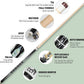58-Inch Maple Wood Pool Cue, 2-Piece Design, 18oz-21oz ??Durable Billiard Stick with Leather Case for Home, Bar, and Competitive Play