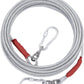 Dog Tie Out Cable for Dogs Outside Up to 125/250lbs,10/20/30/50FT Long Dog Leashe&Chains,Small-Large Dogs Runner Cable for Yard,Heavy Duty Lead Line for Outdoor,Camping,Yard(250lbs 30FT, Silver)
