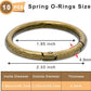 10Pack 2" Large Round Carabiner Clips, Metal Spring O Rings for Organizer Key Rings, Paracord Keychain Lanyard, Pet Chains, Purse Hardware, Key Snap Hooks DIY Accessory (Bronze)