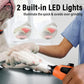 Casfuy Smart 6-Speed Dog Nail Grinder - 50% More Power Pet Nail Grinder with 2 LED Lights Quiet Rechargeable Electric Dog Nail Trimmers File Toenail Grinder for Large Medium Small Dogs & Cats(Orange)